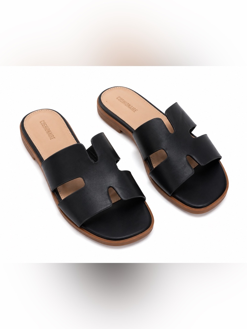 Classic Black Slide Mules for Women by Cushionaire